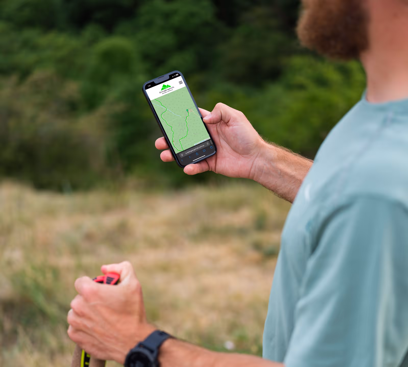 Hiker exploring the Bluff Knoll Trail