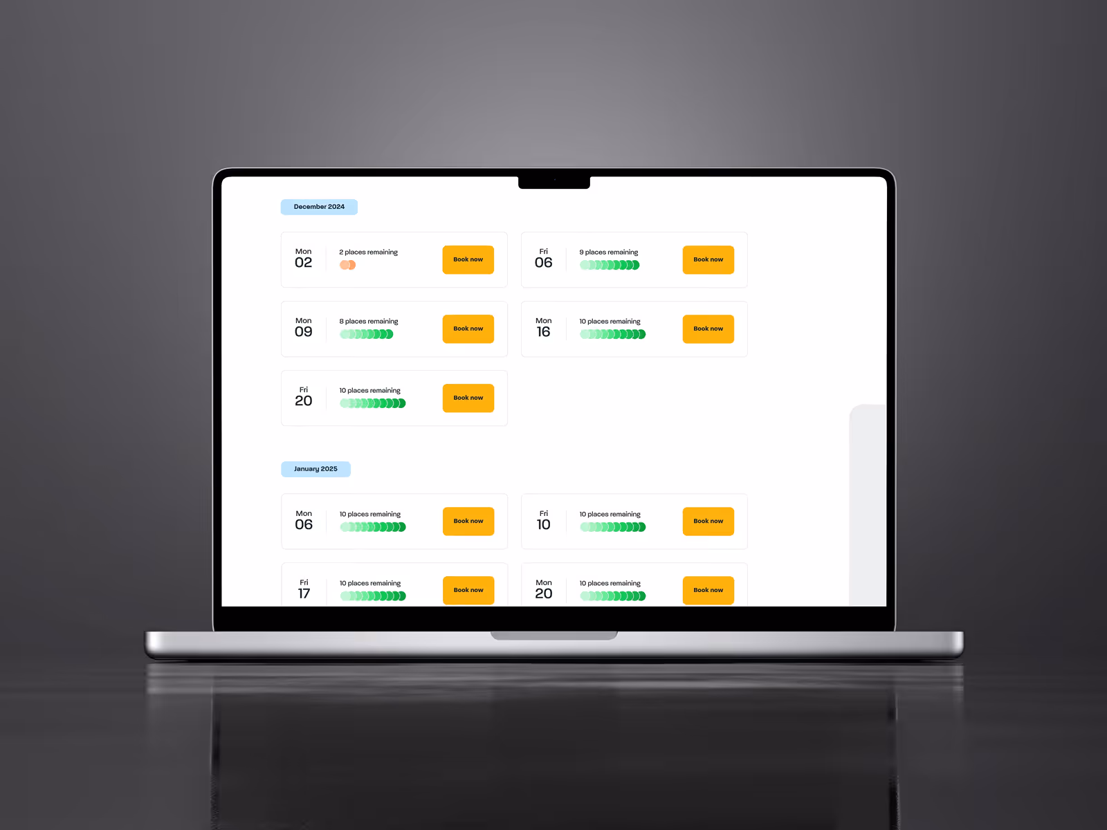 Booking Schedule for Haz-Ed Course MacBook Pro 14
