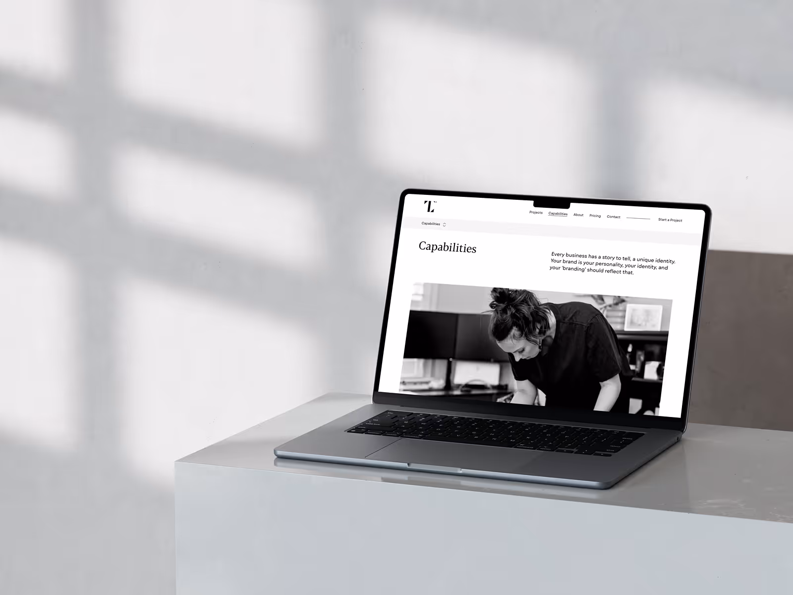 TL Design Co. Capabilities Page MacBook 14 Mockup
